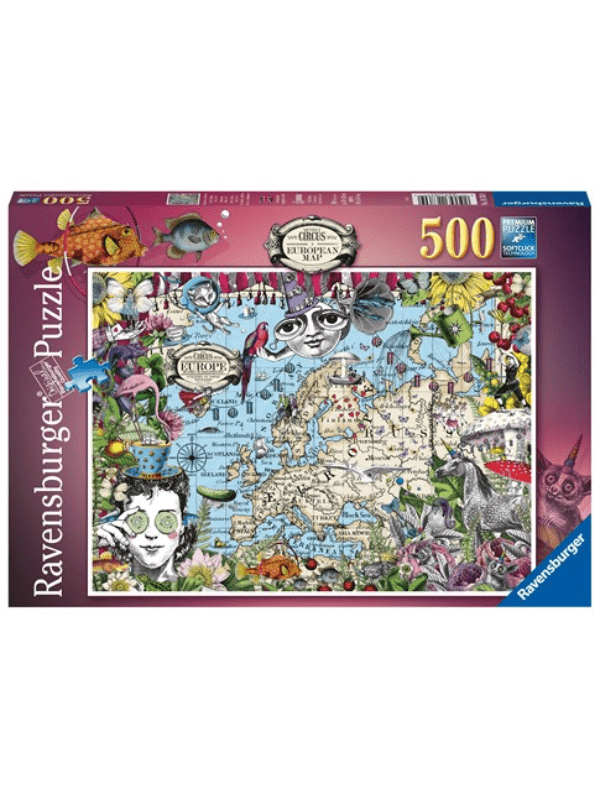 Puslespil European Map 500 Brikker
