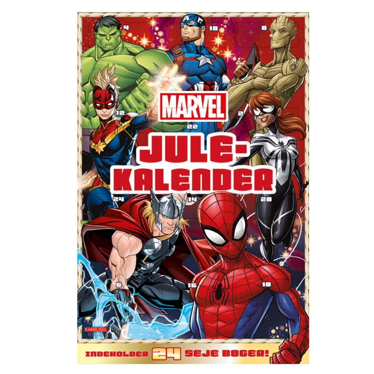 Marvel Julekalenderbog - 24 Seje Bøger