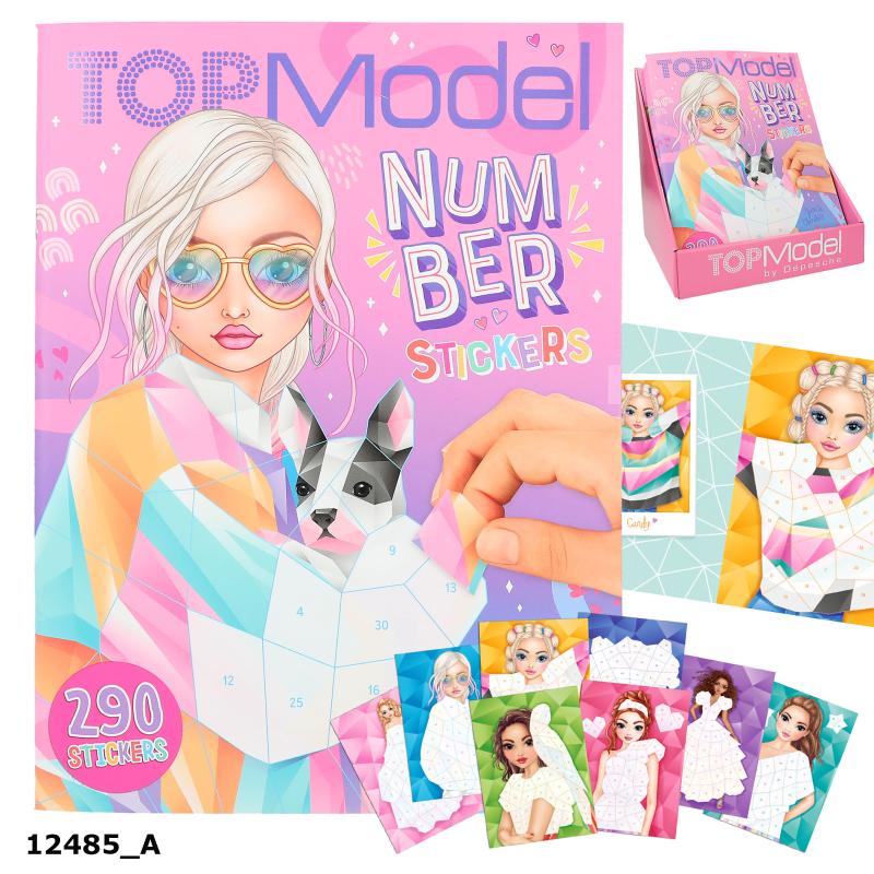 TopModel Number Stickersbog