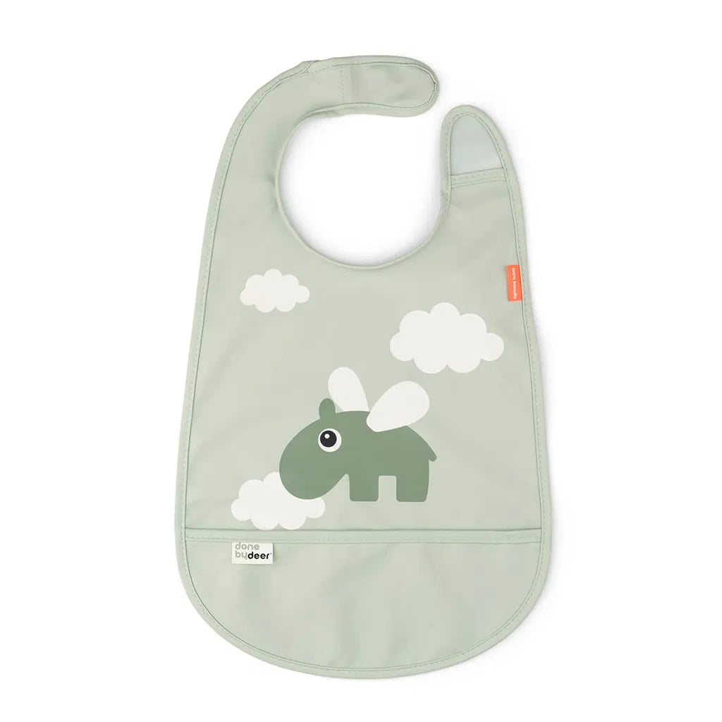 Done By Deer Hagesmække Med Velcro - Happy Clouds Green