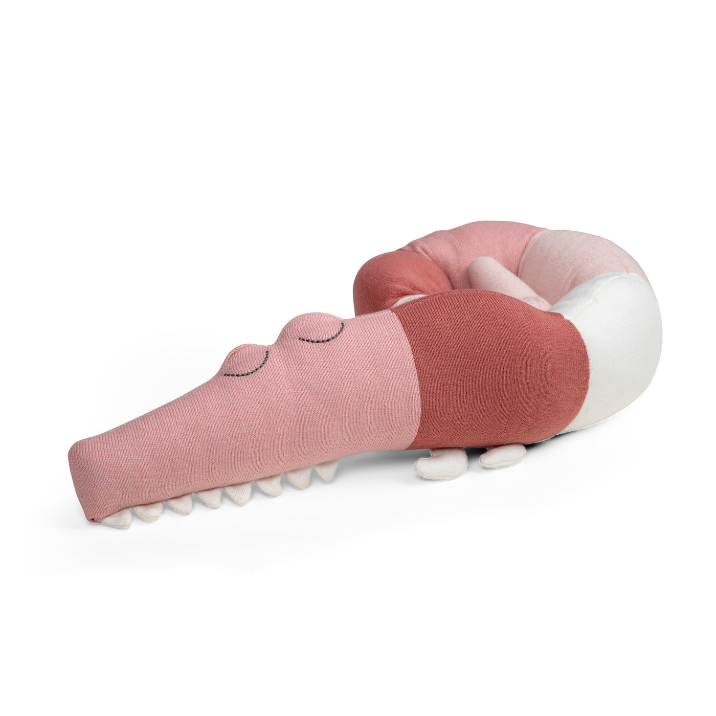 Sebra Strikket Mini Pude, Sleppy Croc, Blossom Pink