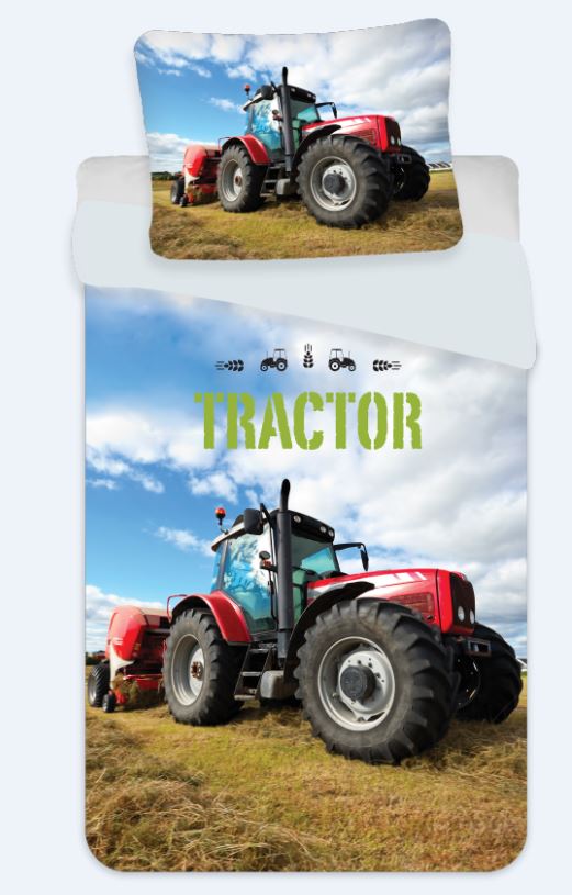 Junior Sengetøj Med Rød Traktor