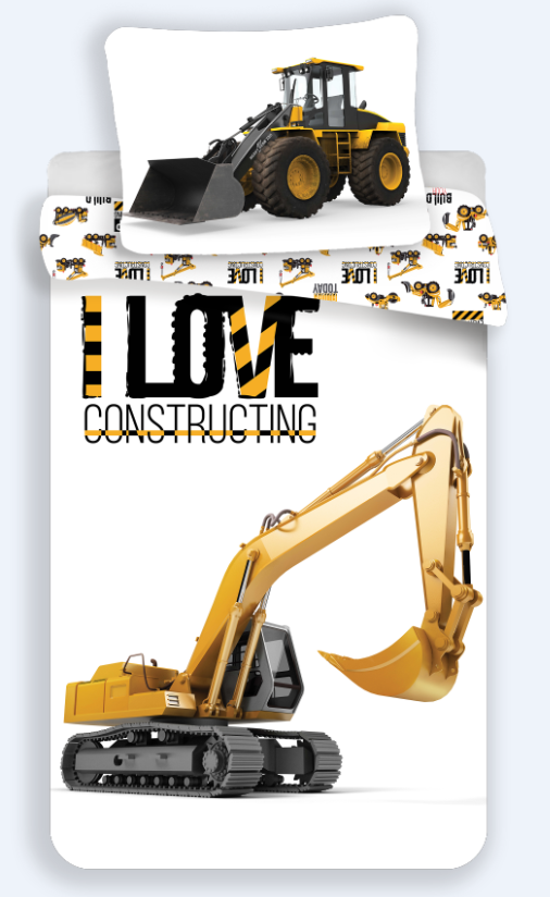 Voksen Størrelse Sengetøj Construction - Love Constructing