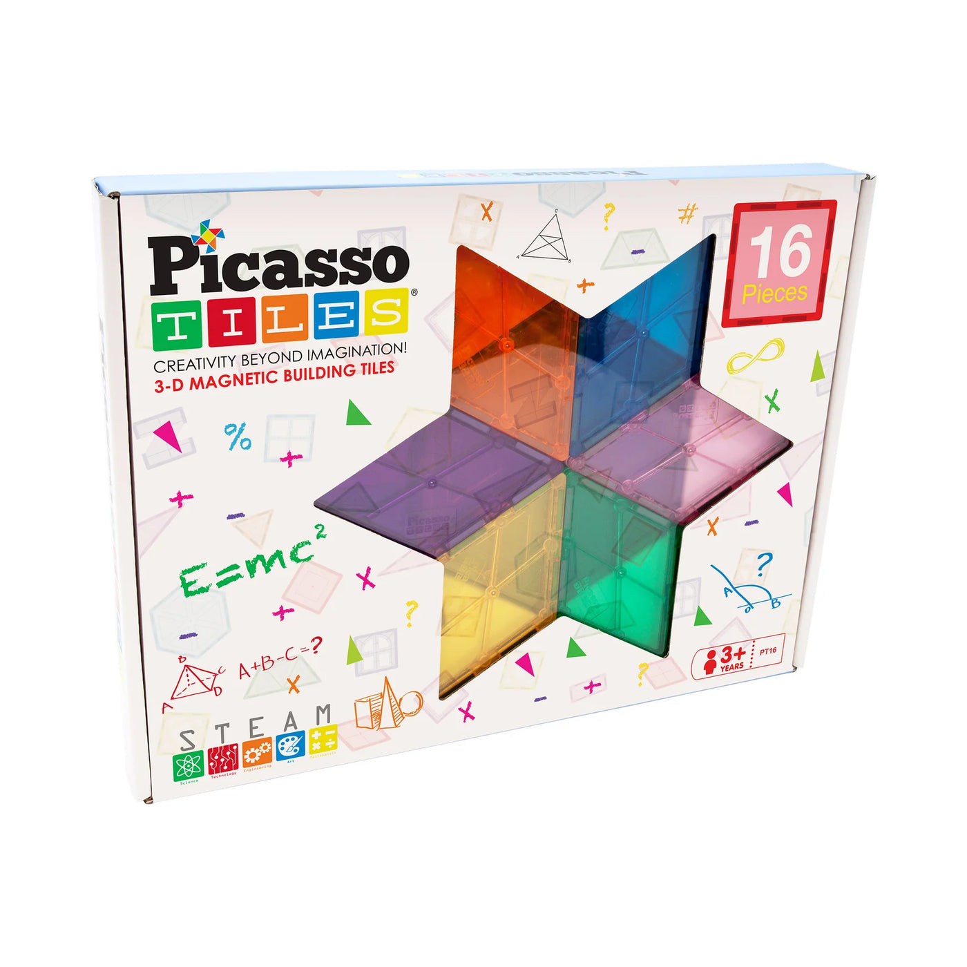 Picasso Tiles 16 Dele Geometri Magnetic Byggesæt