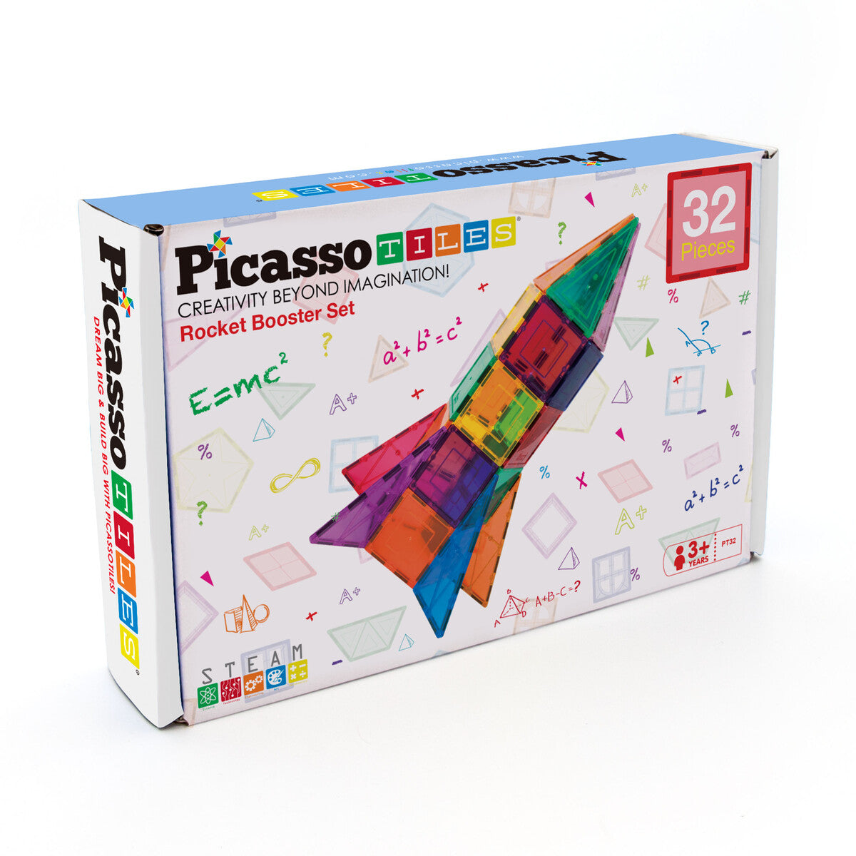 Picasso Tiles Rocket Booster Magnetic Tiles set 32 Dele