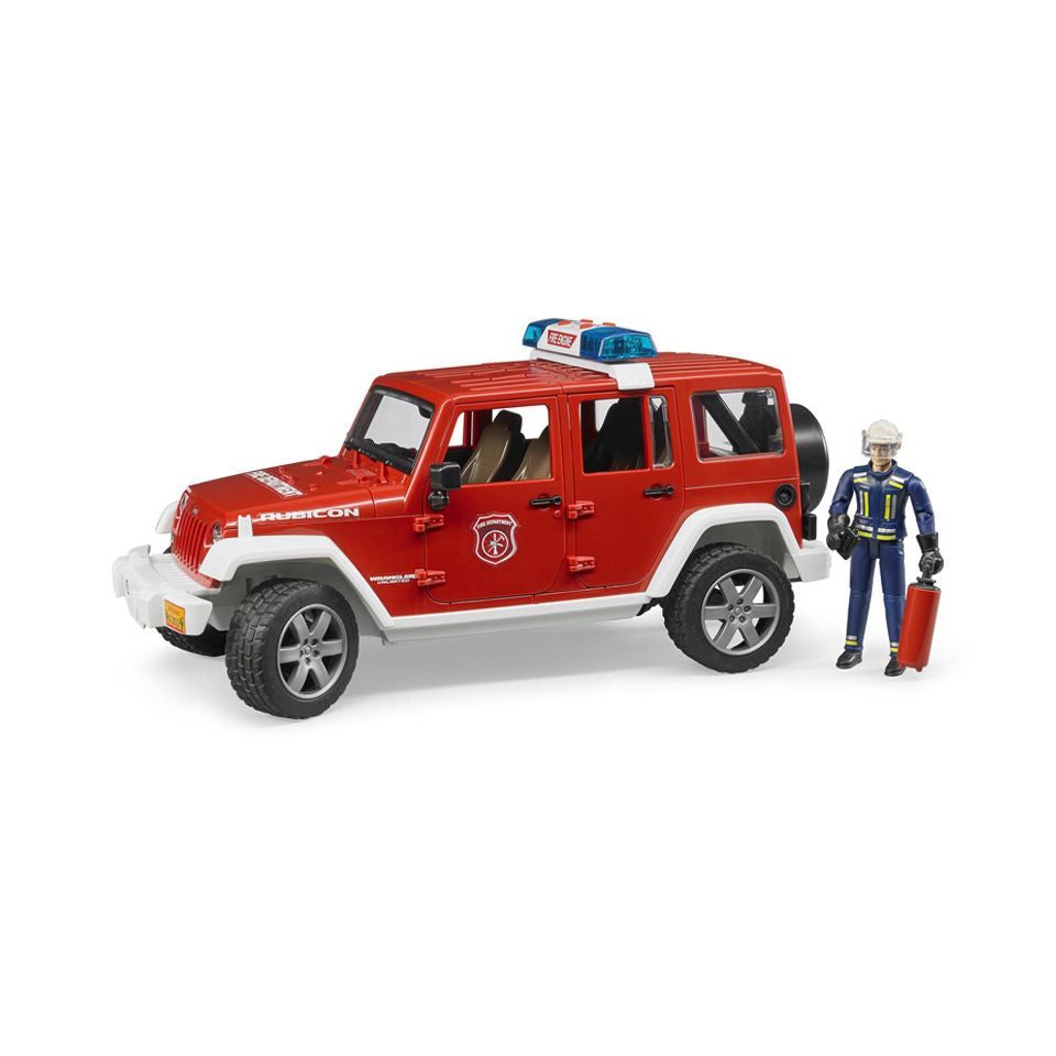 Bruder Jeep Wrangler Unlimited Rubicon Brandbil Med Brandmand