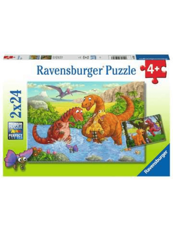 Puslespil Dinosaur Leg 2x24 Brikker