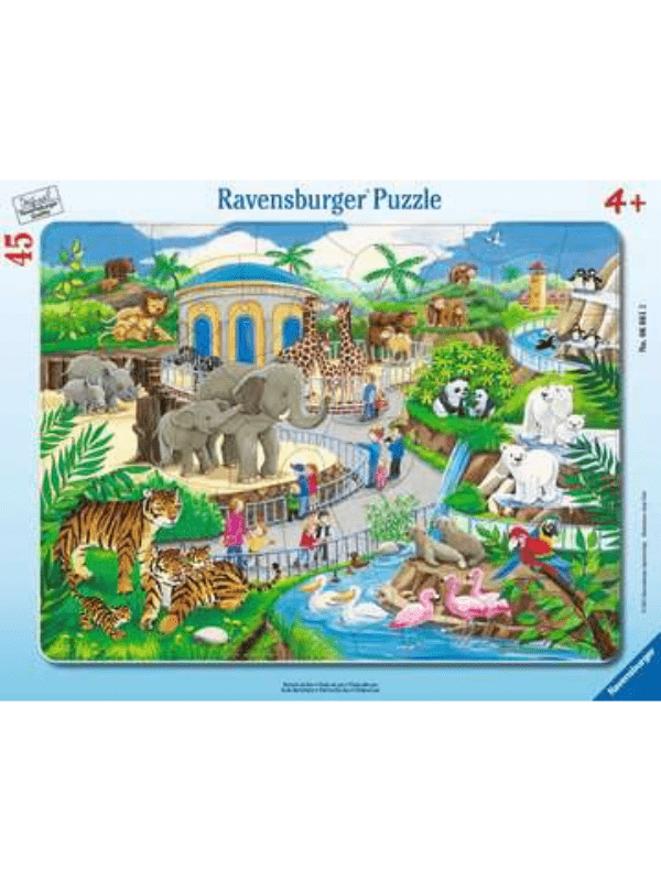 Puslespil I Ramme  Zoologiskhave 45 Brikker