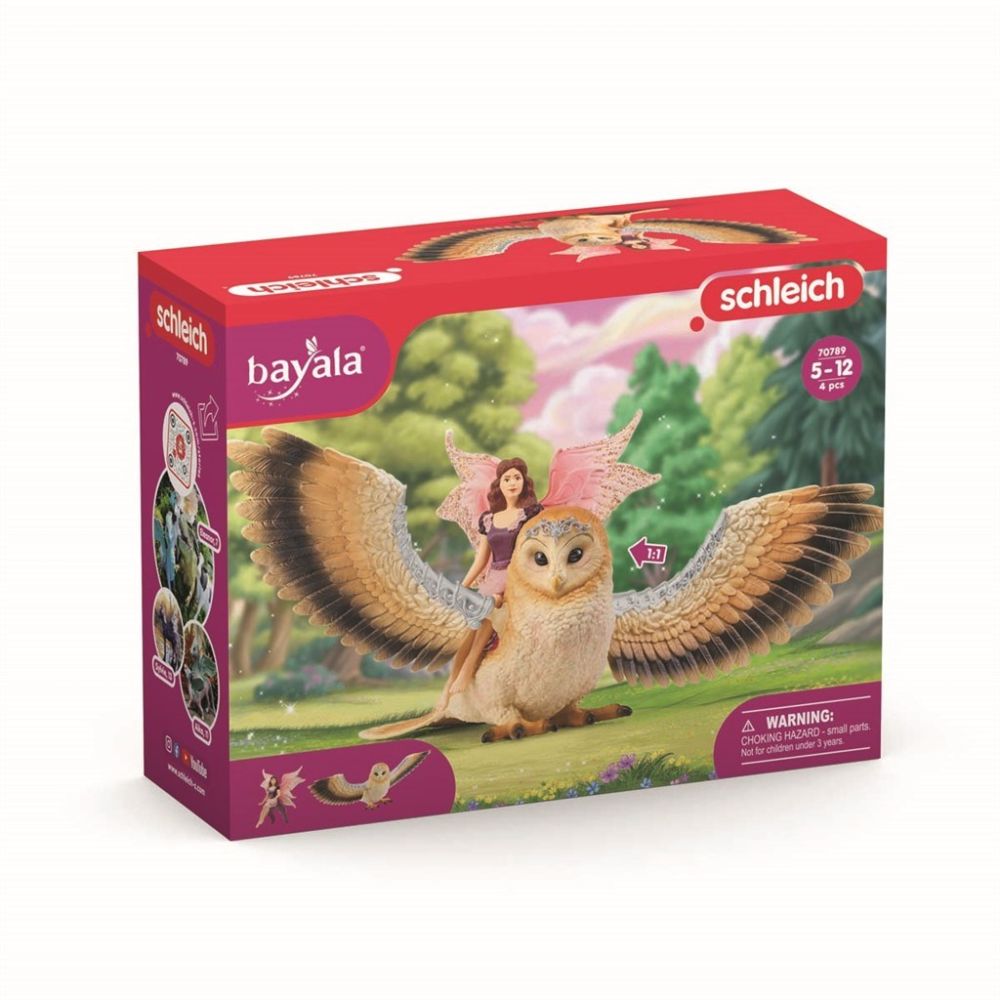 Schleich Fairy in Flight on Glam Owl V2