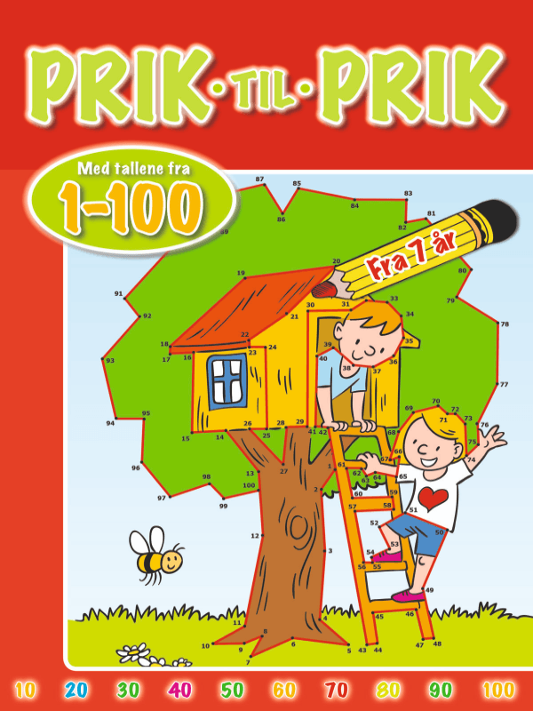 Aktivitetsbog Prik Til Prik Med Tallene Fra 1-100