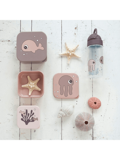 Done by Deer Snackbokse Sæt  3-Stk.  Sea Friends Powder