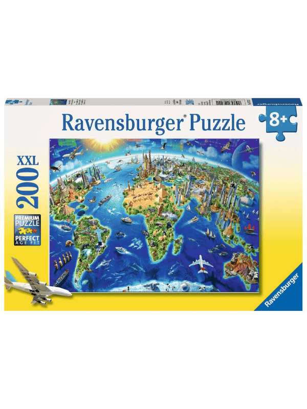 Ravensburger Puslespil World Landmarks Map 200p