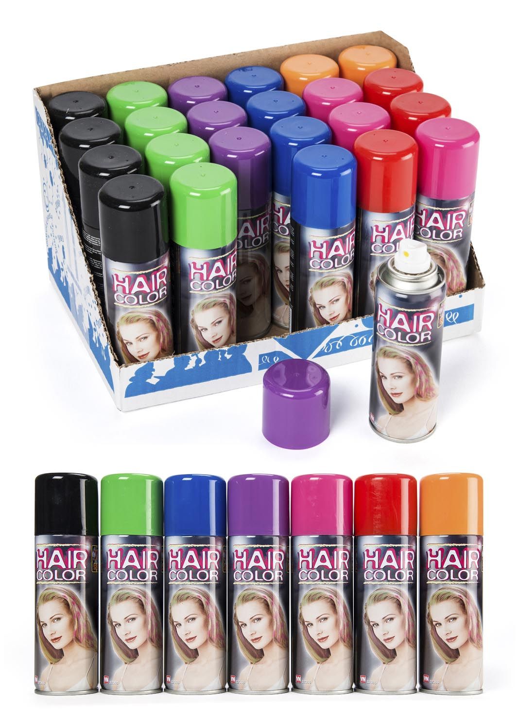 Farve Hårspray 125 ml. (Sort)