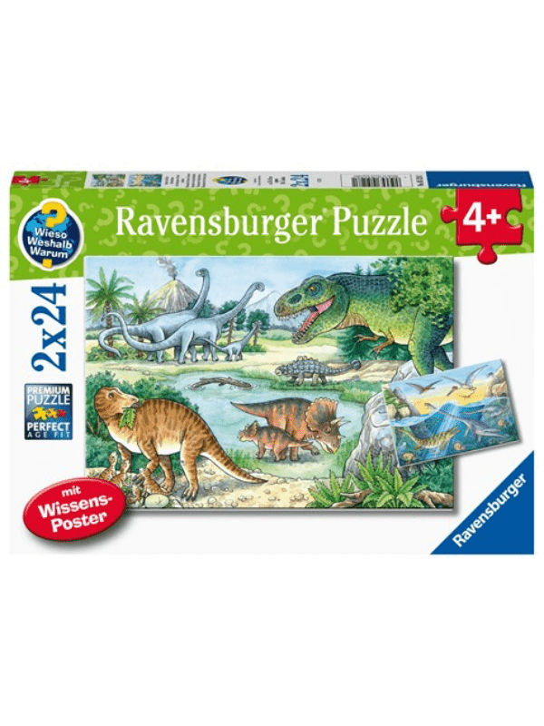 Puslespil Dinosaurs Of Land And Sea 2x24 Brikker