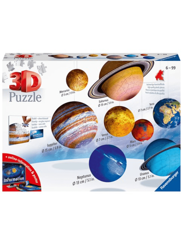 3D Puslespil Solsystem