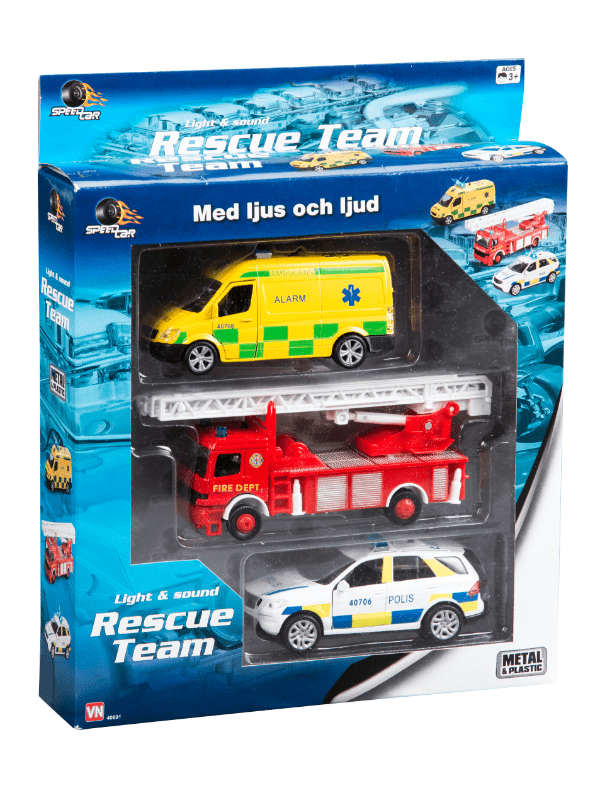 Speed Rescue Sæt Med 3 Biler