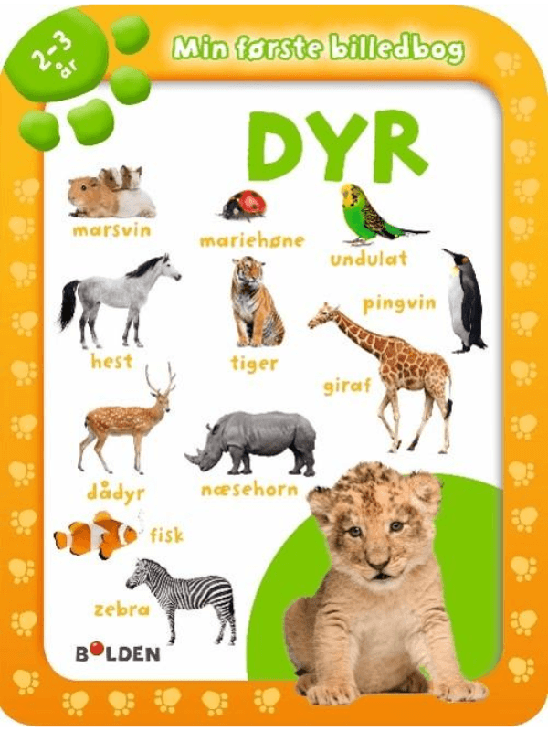 Børnebog Min Første Billedbog Med Dyr 