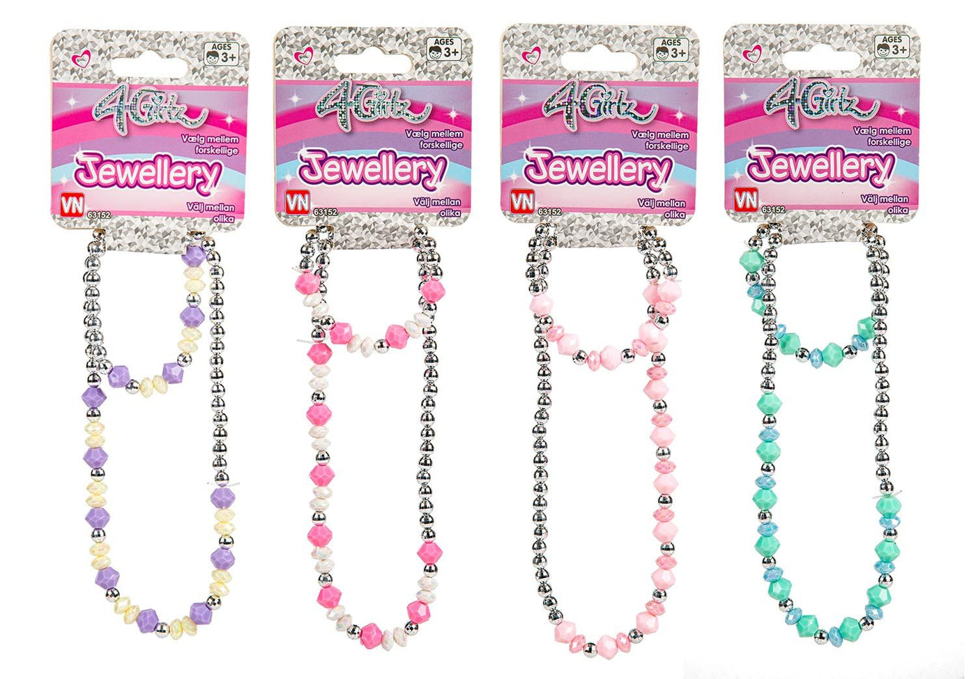 4-GIRLZ HALSKÆDE+ ARMBÅND