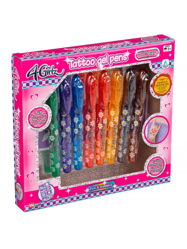 4-Girlz 8 Tattoo Penne & Skabeloner