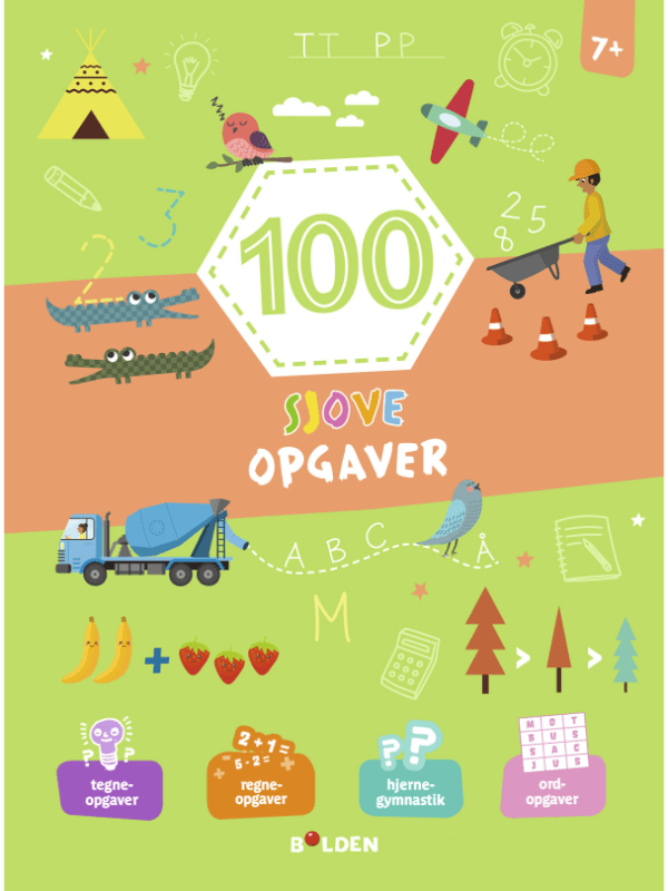 Aktivitetsbog, 100 Sjove Opgaver - Fra 7 År