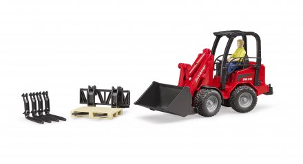 Bruder Schäffer Compact loader 2034 Med Figur Og Tilbehør