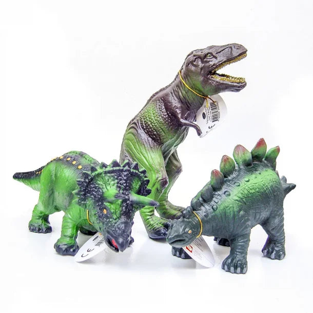 Green Rubber Toys - Dinosaurer - Sæt M/3