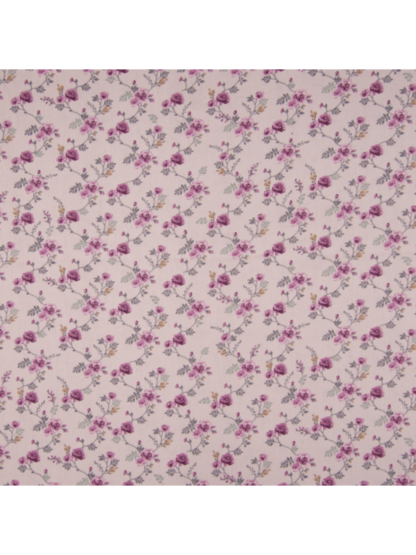Sengetøj, Mørk Lilla Med Blomster