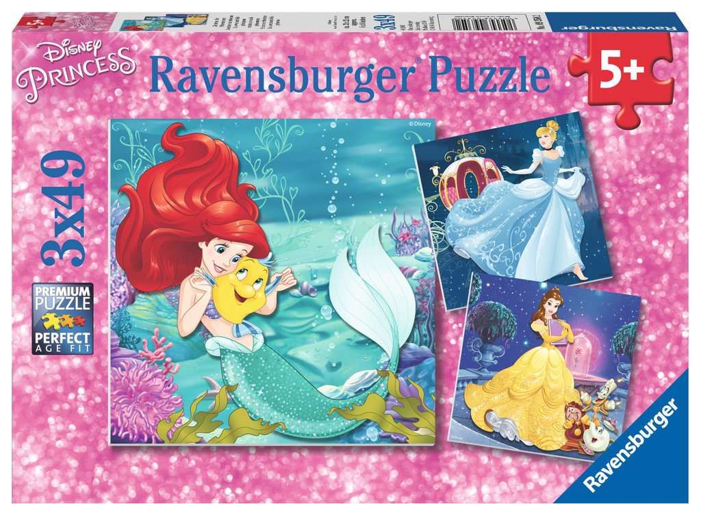 Puslespil Disney Prinsseser 3x49 Brikker