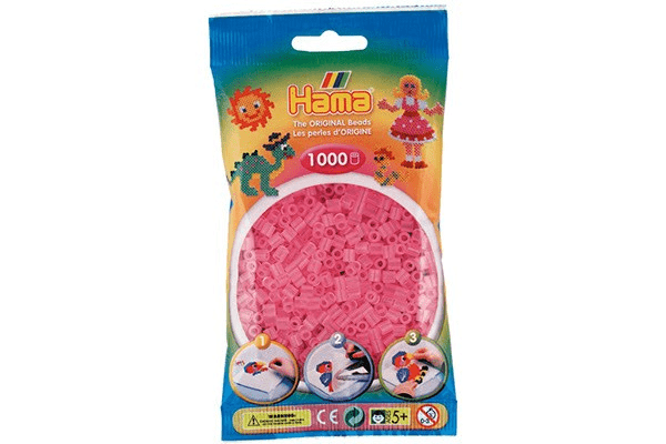 Hama Midi Perler 1000 Stk. Transparent Pink
