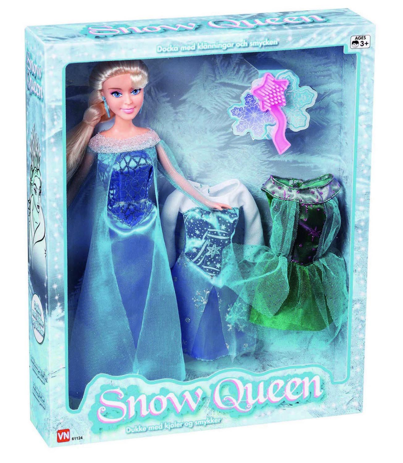 Dukke, Snow Queen Dukke Med Tøj