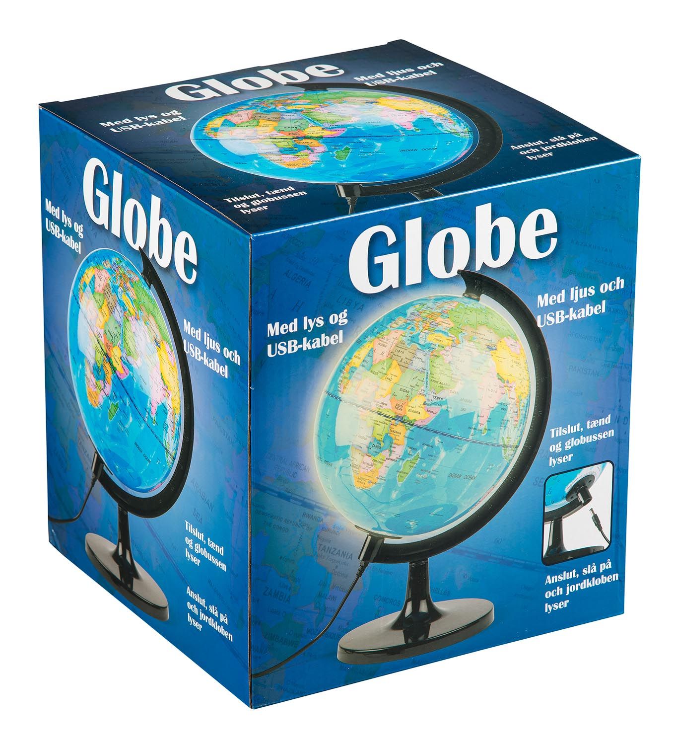 Globus Med Lys Og USB Kabel