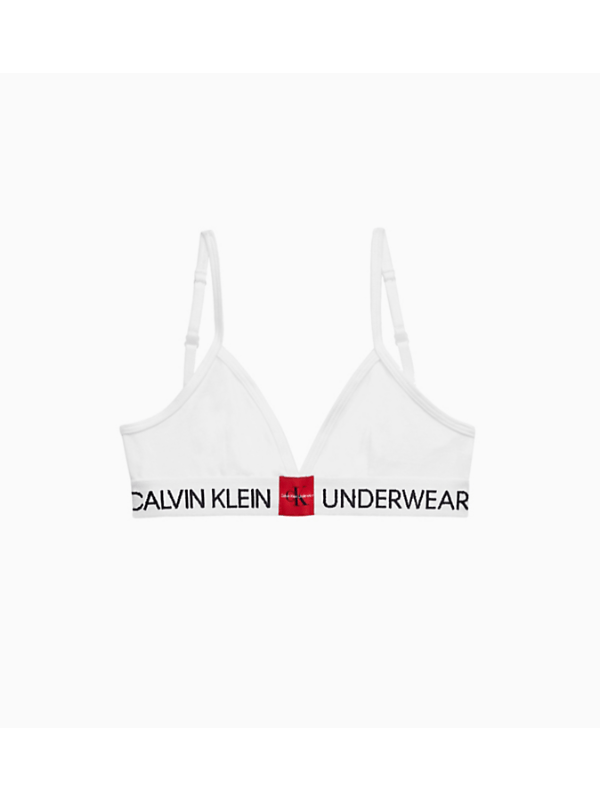 Calvin Klein Triangle Bralette White Pige