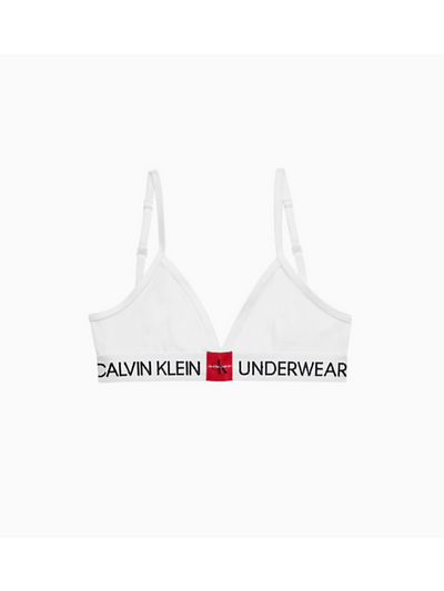 Calvin Klein Triangle Bralette White Pige