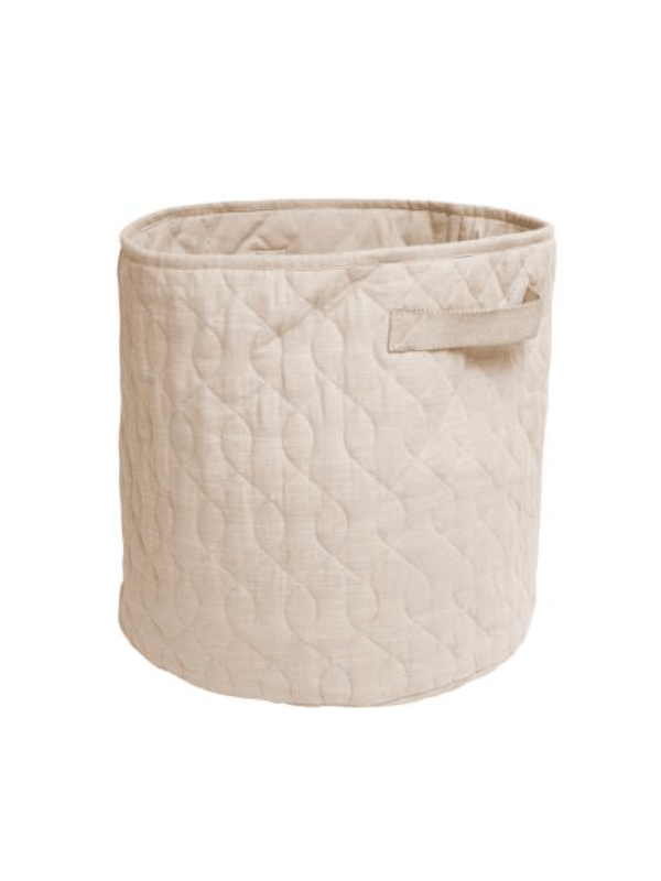 Sebra Quiltet Kurv, 48 l., Straw Beige