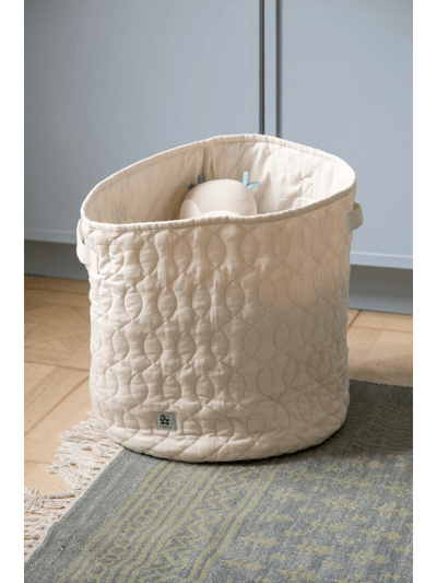 Sebra Quiltet Kurv, 48 l., Straw Beige